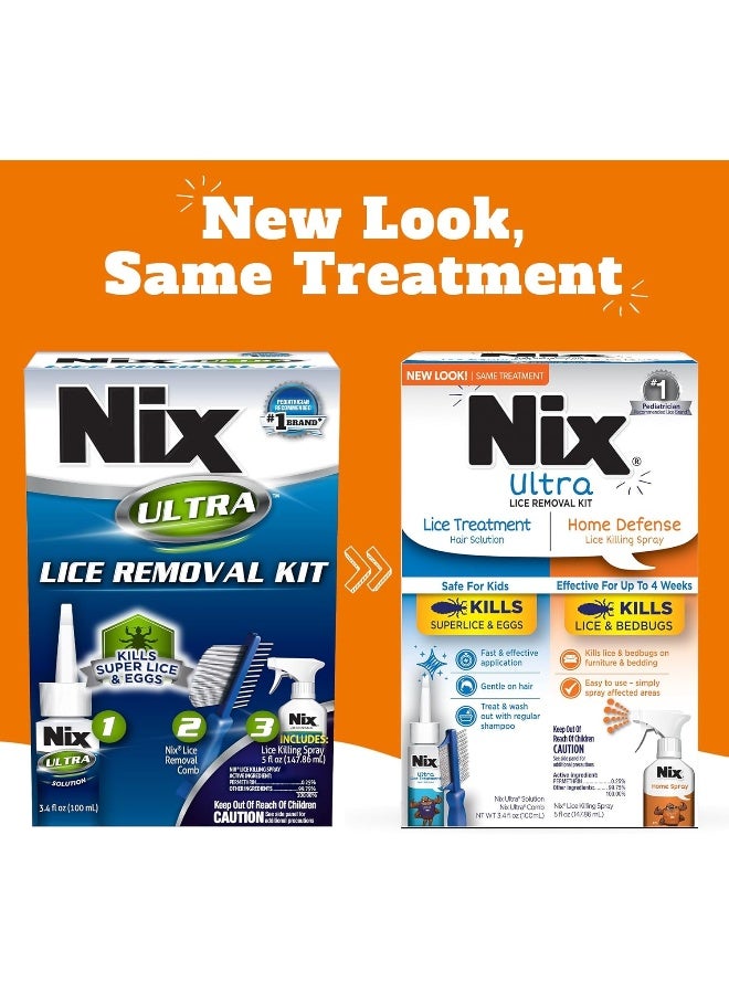 Nix Ultra Lice Removal Kit | Kills Super Lice & Eggs | Includes Lice Removal Comb and Control Spray - Image 2